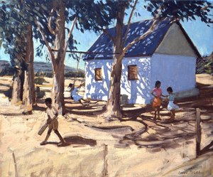 小さな白い家、カルー、南アフリカ 作： Andrew Macara